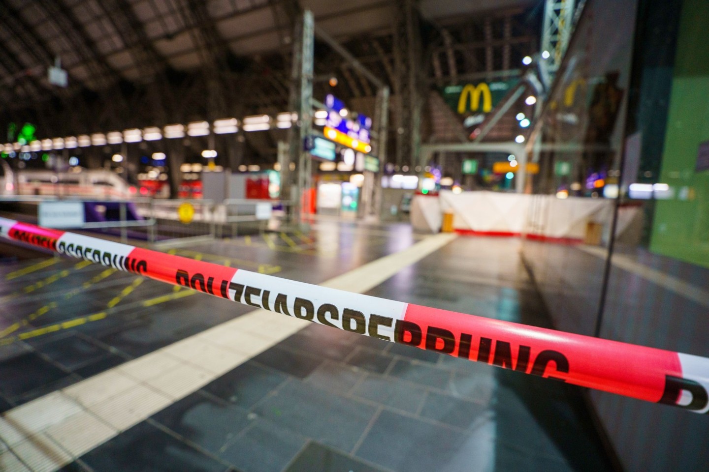 Der Hauptbahnhof war für Züge und Passagiere wegen des Polizeieinsatzes am Dienstagabend den Angaben nach für etwa 25 Minuten gesperrt.